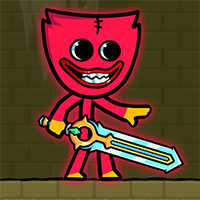 Red and Blue Stickman Huggy
