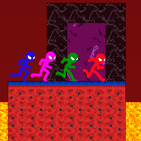 Stickman Brothers Nether Parkour